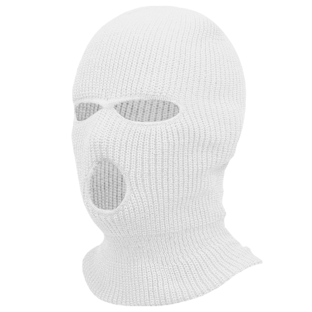 Skimask 3 Hole Balaclava - White