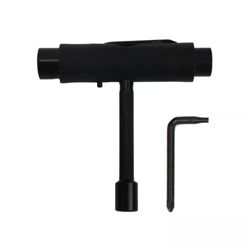 Multifunctional skateboard T tool with Allen key and L head wrench