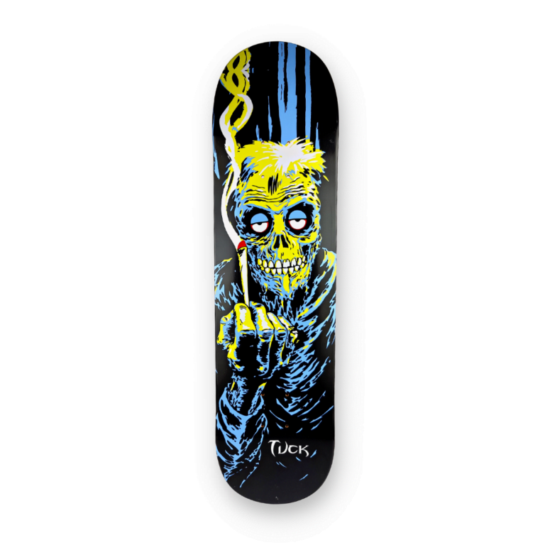 Tuck Smoky Skull Canadian maple skateboard deck DOB