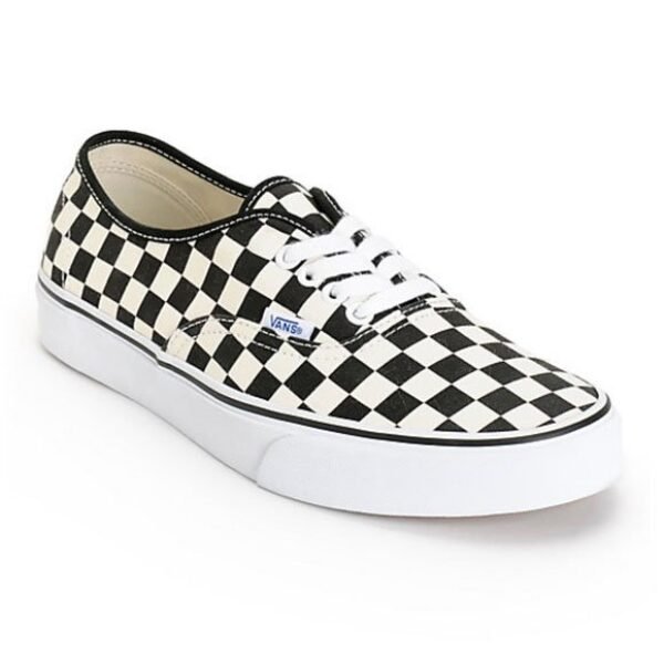 Checkerboard lace up Black and White