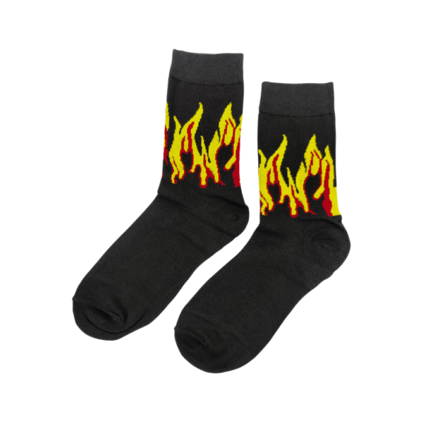 Teen & women's Aurora Flames Socks Yellow
