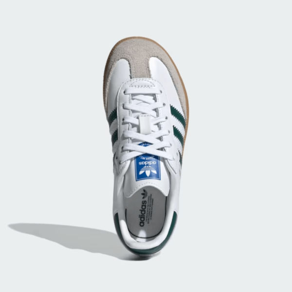 Adidas Samba OG Shoes – Cloud White & Collegiate Green