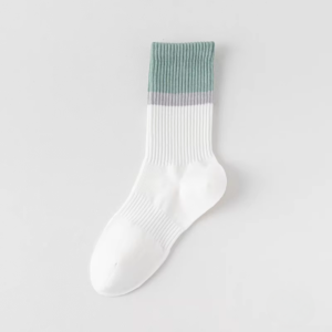 Crew cotton stripe Unisex Socks - Mint/White