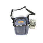 Thrasher Flame Mesh Shoulder Bag Navy Blue