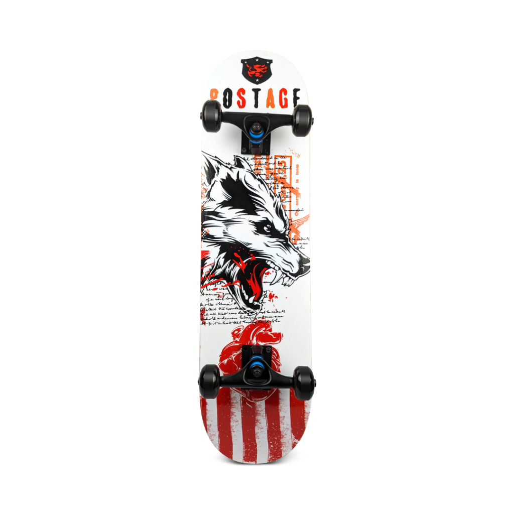 Chinese Maple Full Setup Skateboard - Red Howl