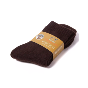 Merino Wool Thick Winter Socks - Brown