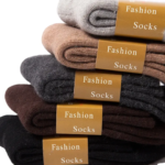 Merino Wool Thick Winter Socks - Brown