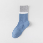 Crew cotton stripe Unisex Socks - Gray/Blue Mist