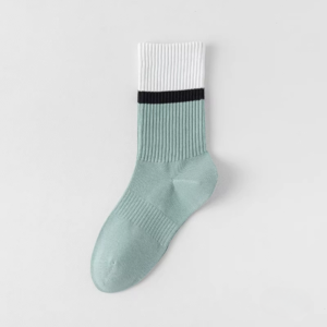 Crew cotton stripe Unisex Socks - White/Mint