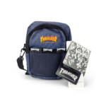 Thrasher Flame Mesh Shoulder Bag Navy Blue