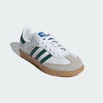 Adidas Samba OG Shoes – Cloud White & Collegiate Green