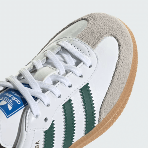 Adidas Samba OG Shoes – Cloud White & Collegiate Green
