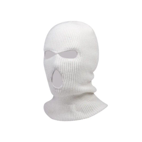 Skimask 3 Hole Balaclava - White