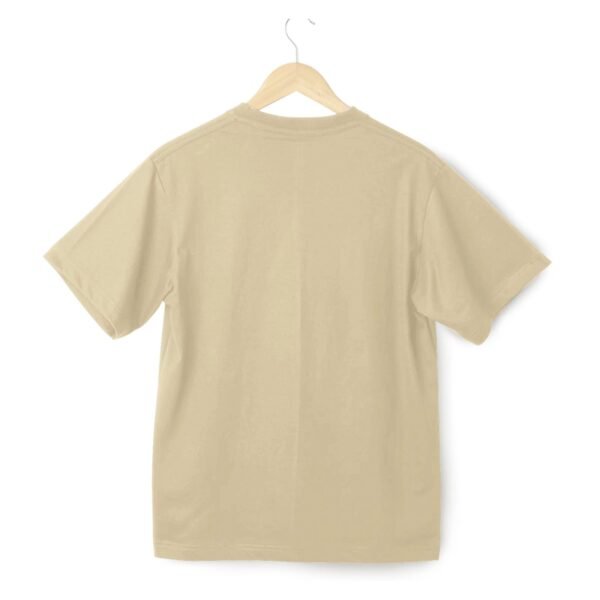 Round Neck Half Sleeve T-Shirt - Beige