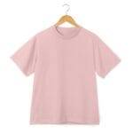 Round Neck Half Sleeve T-Shirt - Dusty Pink
