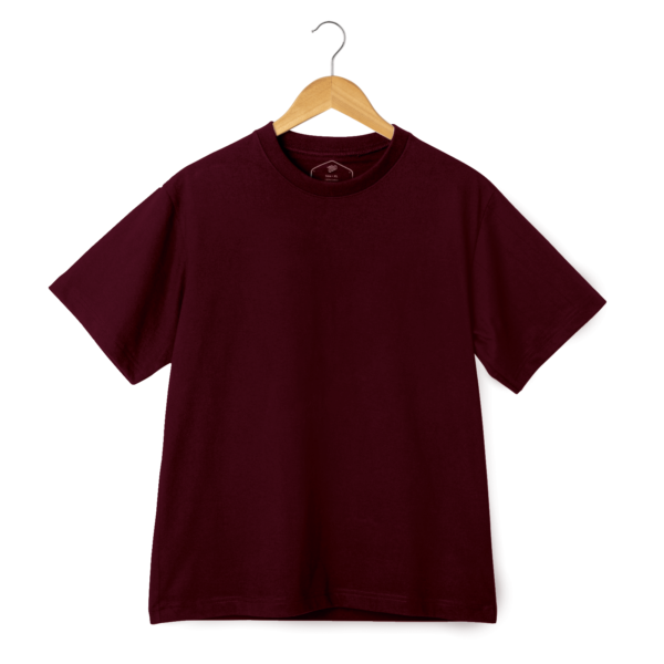 Round Neck Half Sleeve T Shirt Maroon DOB SKATESHOP