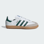 Adidas Samba OG Shoes – Cloud White & Collegiate Green