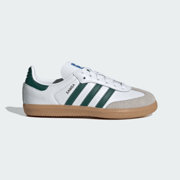 Adidas Samba OG Shoes – Cloud White & Collegiate Green