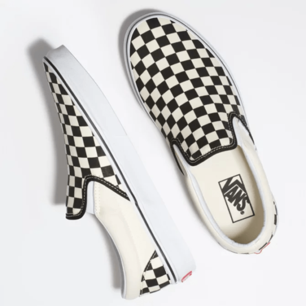 Checkerboard Slip on Black and White