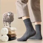 Merino Wool Thick Winter Socks - Black