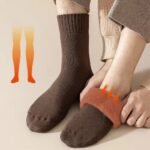 Merino Wool Thick Winter Socks - Brown