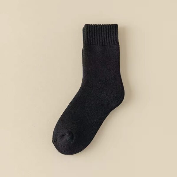 Merino Wool Thick Winter Socks - Black