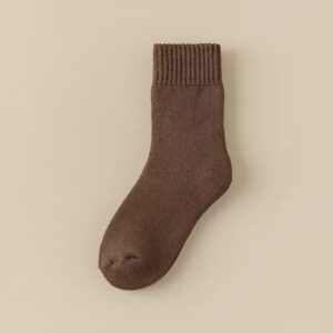 Merino Wool Thick Winter Socks - Brown