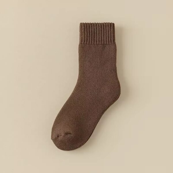 Merino Wool Thick Winter Socks - Brown