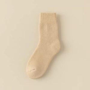 Merino Wool Thick Winter Socks - Beige