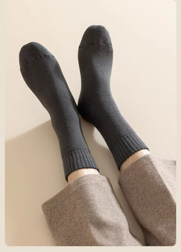 Merino Wool Thick Winter Socks - Charcoal Gray