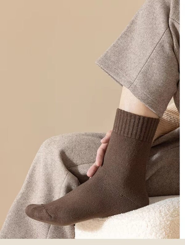 Merino Wool Thick Winter Socks - Brown