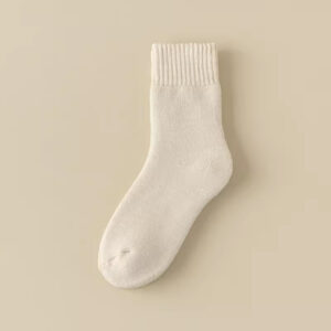 Merino Wool Thick Winter Socks - Cream