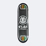 Element Skateboards – Nyjah Huston Pro Deck (Rasta Stripe)